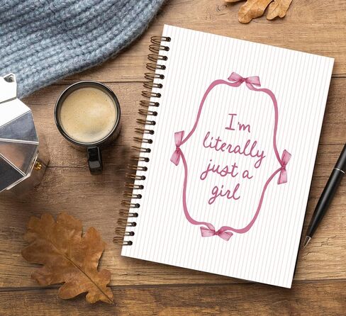 مجلة Coquette Pink Notebook Journal ، Preppy Pink Bow Bow striped Journal Notebook لأخذ الملاحظات ، دفتر جيرلي لطيف ، هدايا preppy للنساء ، اللوازم المكتبية الوردية ، دفتر ملاحظات حلزوني 5.5x8.3 بوصة in Kuwait