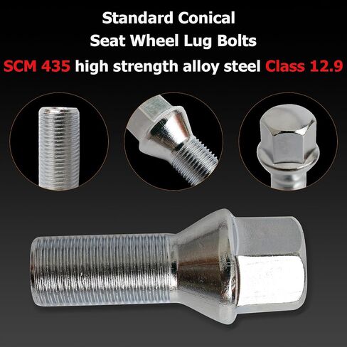 MYCHEINSEN m12x1.25 OEM/Stock Wheel Lug Bolts,Upgrade 19mm Hex Length 26mm,20pc Lug Bolts Replace# 611-005 for 2014-2022 Jeep Cherokee,Compatible with Dodge Dart, Compass, Renegade, Chrysler(Silver) in Kuwait