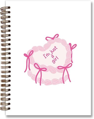 مجلة Coquette Pink Notebook Journal ، Preppy Pink Bow Bow striped Journal Notebook لأخذ الملاحظات ، دفتر جيرلي لطيف ، هدايا preppy للنساء ، اللوازم المكتبية الوردية ، دفتر ملاحظات حلزوني 5.5x8.3 بوصة in Saudi Arabia