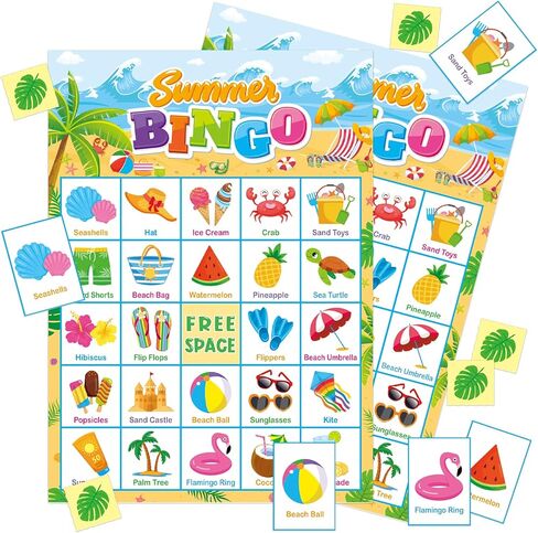 24 Players Spring Bingo Game Cards for Kids Spring Party Bingo Games Spring Classroom Games Family Activity Spring Party Favors for Kids in Saudi Arabia