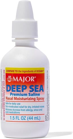 Deep Sea Saline Nasal Spray Generic for Ocean Nasal Moisturizing Spray 1.5 oz per Bottle Pack of 8 Bottles by Major Pharmaceuticals in Kuwait