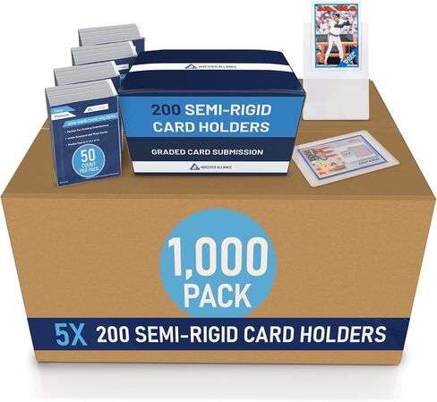 Semi Rigid Card Holder (200 Count) | PSA Graded Card Sleeves, PSA Card Holder, PSA Sleeves, PSA Card Sleeves, Sleeve Saver SGC Slab Sleeves, #1 Hard Sleeves for Cards Grading Submission BGS, CSG. in Saudi Arabia