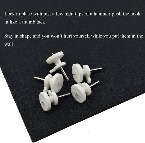 2.5cm Length Hardwall Hanger Non-Mark Instantly Hanging Strong Adhesive Invisible Traceless Nails Hooks Mount Fasteners 15 Pieces for Picture Frames LED Light Apartment Cinder Block Wall in Kuwait