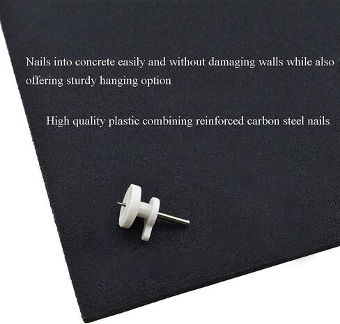 2.5cm Length Hardwall Hanger Non-Mark Instantly Hanging Strong Adhesive Invisible Traceless Nails Hooks Mount Fasteners 15 Pieces for Picture Frames LED Light Apartment Cinder Block Wall in Kuwait