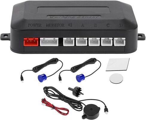 Motoforti Universal Car Auto Vehicle Reverse Backup Radar System Reverse Parking Sensors Alarm Buzzer Reminder Distance Detection Gray 2 Parking Sensors in Kuwait