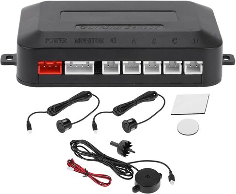 Motoforti Universal Car Auto Vehicle Reverse Backup Radar System Reverse Parking Sensors Alarm Buzzer Reminder Distance Detection Gray 2 Parking Sensors in Saudi Arabia