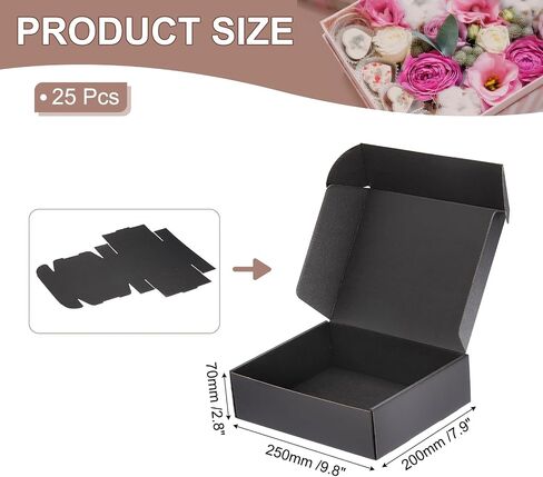PATIKIL 6x6x2 Inch Small Shipping Boxes, 25 Pcs Corrugated Cardboard Box Gift Boxes for Packing Mailing Moving Packaging Small Business Boxes Teal in Kuwait