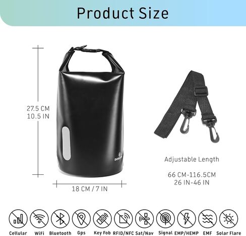 30L Large Faraday Bags - Black Waterproof Faraday Backpack EMP Proof Bag, RFID Signal Blocking Shield EMP bag For Electronic Products Protection, Protect Data Devices From Hacking, Anti Theft in Saudi Arabia