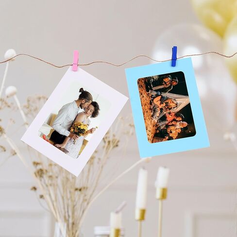 Kare & Kind 10x Paper Photo Frame (5x Pink و 5x White) - صور 4 × 6 بوصة - حاملي العرض لتعليق الصور الفنية ، الحرف ، DIY - يشمل مقاطع متعددة الألوان 10x و 2 M Twine in Kuwait