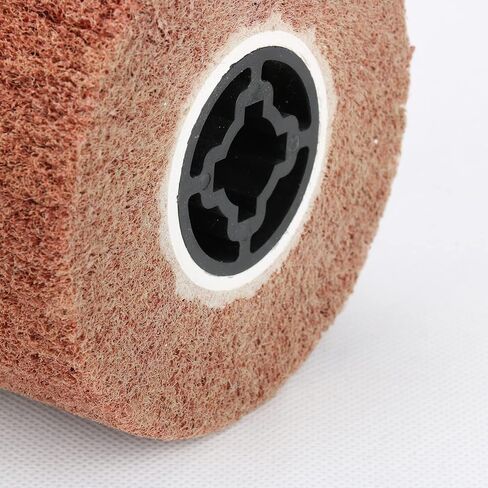 100x120mm Non-Woven Abrasive Polishing Wheel, Wire Drawing Polishing Wheel for Wood Metal Surface Polishing Grit 120# in Saudi Arabia