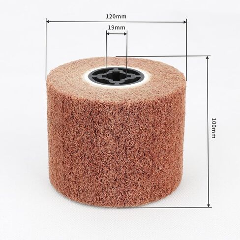 100x120mm Non-Woven Abrasive Polishing Wheel, Wire Drawing Polishing Wheel for Wood Metal Surface Polishing Grit 120# in Saudi Arabia