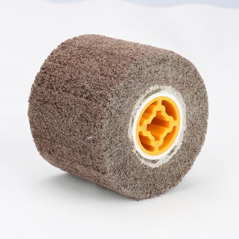 100x120mm Non-Woven Abrasive Polishing Wheel, Wire Drawing Polishing Wheel for Wood Metal Surface Polishing Grit 120# in Saudi Arabia