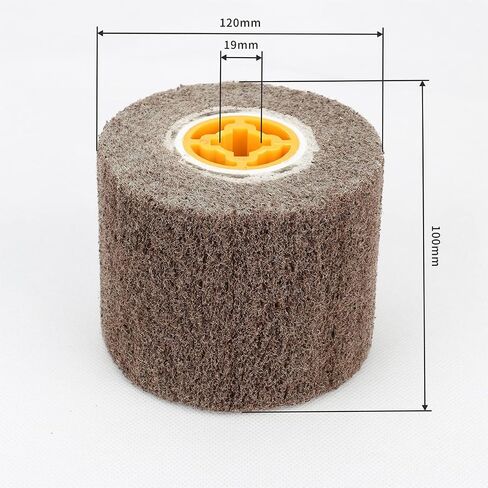 100x120mm Non-Woven Abrasive Polishing Wheel, Wire Drawing Polishing Wheel for Wood Metal Surface Polishing Grit 120# in Saudi Arabia