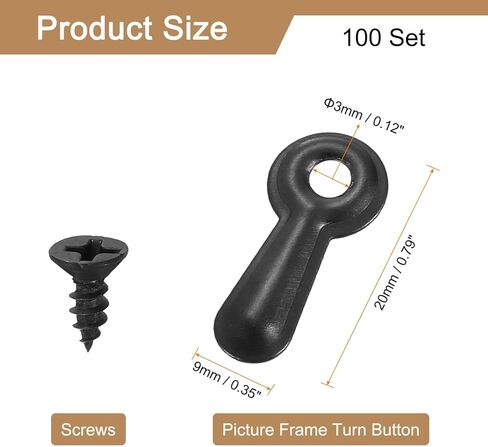 الزر UXCELL 100PCS إطار إطار الصورة ، السحابات دعم الإطار مع مسامير 100pcs ، أجهزة الإطار لتعليق صور الصور ، والفضة in Saudi Arabia