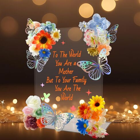 Arts & Crafts Supplies DlY Craft Kits Set - Fake Flowers Heads 3D Butterfly Unique Gifts for Mom from Daughter or Son for Mother's Day Birthday Christmas, Gift for Women in Saudi Arabia