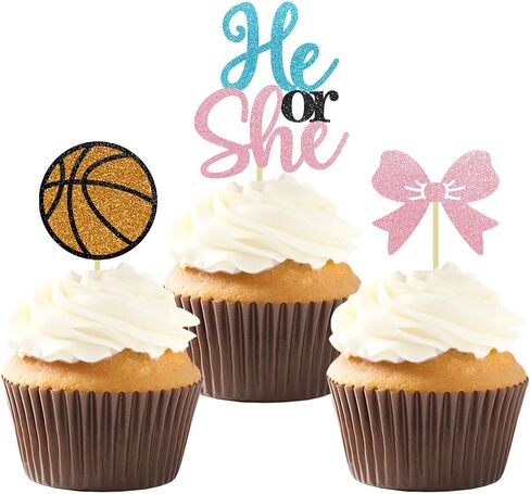 24Pcs Basketball Cupcake Toppers for Basketball Party Decorations, Basketball Player Cupcake Toppers, Basketball Theme Baby Shower Party Decorations (Basketball), BAK001 in Saudi Arabia