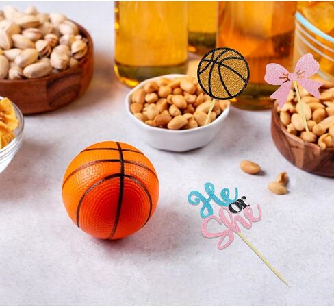 24Pcs Basketball Cupcake Toppers for Basketball Party Decorations, Basketball Player Cupcake Toppers, Basketball Theme Baby Shower Party Decorations (Basketball), BAK001 in Saudi Arabia