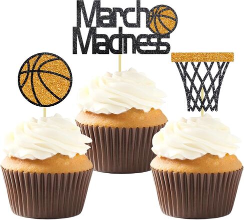 24Pcs Basketball Cupcake Toppers for Basketball Party Decorations, Basketball Player Cupcake Toppers, Basketball Theme Baby Shower Party Decorations (Basketball), BAK001 in Saudi Arabia