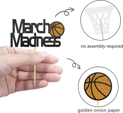 24Pcs Basketball Cupcake Toppers for Basketball Party Decorations, Basketball Player Cupcake Toppers, Basketball Theme Baby Shower Party Decorations (Basketball), BAK001 in Saudi Arabia