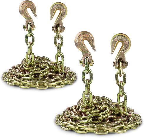 Transport Binder Chain for Tie Down,5/16'' x 10',Tow Chain with Grade 70,with Clevis Grab Hooks,4,700 lbs Working Load Limit,for Secure Heavy Loads to A Truck Or Flatbed Trailer (2Pack) in Saudi Arabia