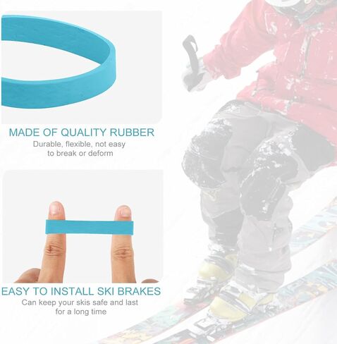 32 pcs Ski Brake Retainers, Ski Straps Snowboard Binding Bands Retainers Brake Rubber Band for Winter Outdoor Sports Ski Tuning Kit Accessory in Saudi Arabia