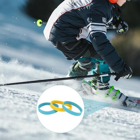 32 pcs Ski Brake Retainers, Ski Straps Snowboard Binding Bands Retainers Brake Rubber Band for Winter Outdoor Sports Ski Tuning Kit Accessory in Saudi Arabia