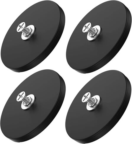 Thaibear Rubber Coated Magnets, 4Pcs 50LBS Rubber Coated Neodymium Magnets with M6 Magnetic Assembly Base, Non-Slip Strong Mounting Magnets for Light Bar Mirror Camera Tool in Saudi Arabia