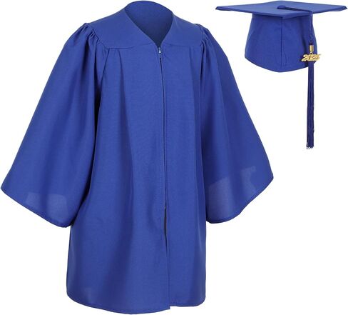 Matte Preschool and Kindergarten Graduation Cap Gown Set with Year Charm Tassel in Kuwait