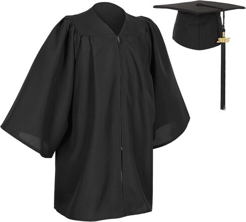 Matte Preschool and Kindergarten Graduation Cap Gown Set with Year Charm Tassel in Kuwait