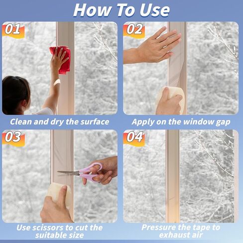 3 Pack Transparent Window Weather Sealing Tape 3" x 60 Yds Clear Window Insulation Tape Heavy Duty Window Draft Isolation Sealing Film Tape Clear Draft Stopper Adhesive Tape for Doors,Windows in Saudi Arabia