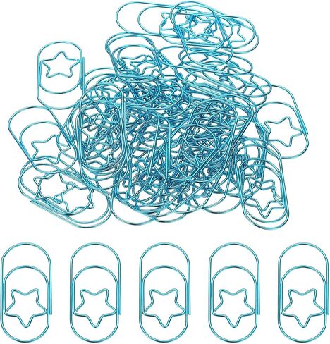 PATIKIL 2x1 Inch Large Paper Clip, 50 Pcs Metal Star Paper Clip Wide Rust-Proof Strong Durable Bulk for Office Supplies Document Organization Binder Bookmarks Planner, Gold Tone in Saudi Arabia