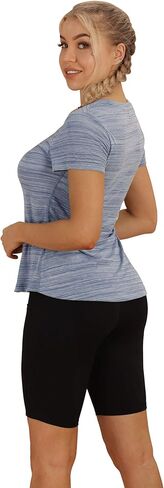 icyzone Workout Shirts for Women - Yoga Tops Gym Clothes Running Exercise Athletic T-Shirts for Women(Pack of 2) in Kuwait