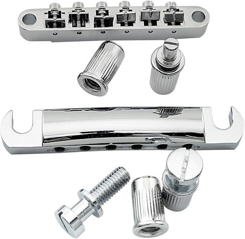 Gold Guitar Tune-O-Matic Bridge and Stop Bar Tailpiece Combo with Anchors and Studs Replacement for Epiphone Les Paul LP SG Style 6 String Electric Guitar in Saudi Arabia