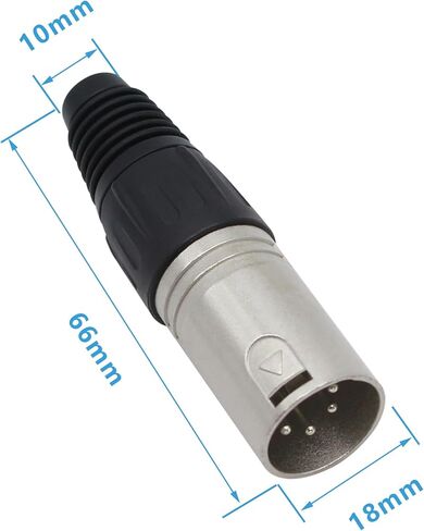 4-Pin XLR Cable Connector XLR 4 Pin Female Plug Connector Mic Cable Plug Connector Audio Adapter for Microphone, 4 Pack in Kuwait