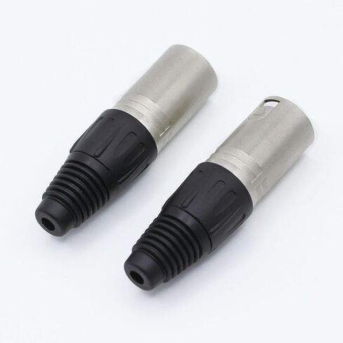 4-Pin XLR Cable Connector XLR 4 Pin Female Plug Connector Mic Cable Plug Connector Audio Adapter for Microphone, 4 Pack in Kuwait