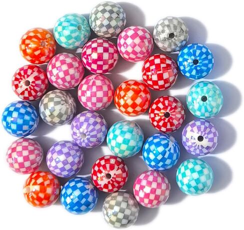 Acylic AB Plated Round Bead DIY Loose Bead Craft Embelishment Bead (Mixed Colors-Square), CC-Z002 in Saudi Arabia