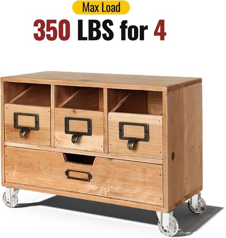 2 Inch Clear Furniture Casters Without Brakes, 360 Degree Swivel Transparent Casters, Lightweight and Durable, Maximum Load Capacity 265lbs in Kuwait