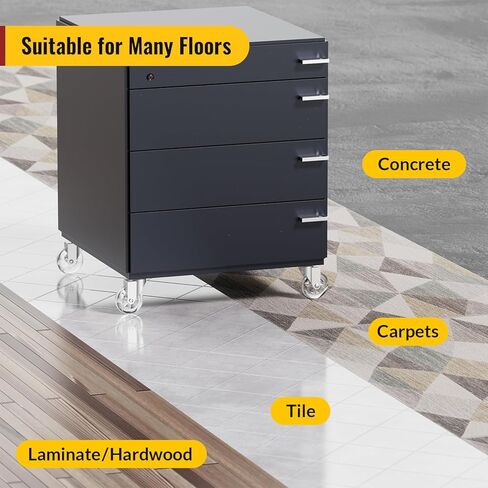 2 Inch Clear Furniture Casters Without Brakes, 360 Degree Swivel Transparent Casters, Lightweight and Durable, Maximum Load Capacity 265lbs in Kuwait