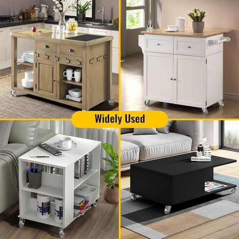 2 Inch Clear Furniture Casters Without Brakes, 360 Degree Swivel Transparent Casters, Lightweight and Durable, Maximum Load Capacity 265lbs in Kuwait