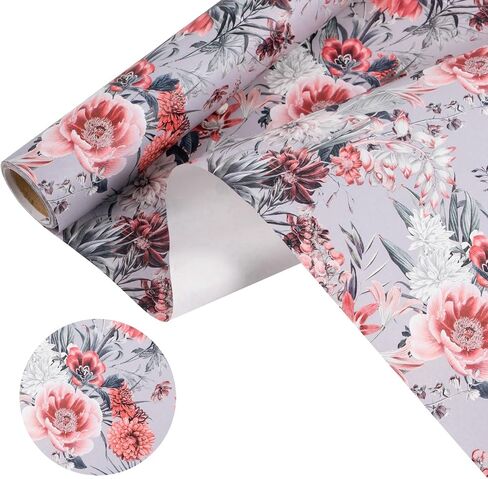 WRAPAHOLIC Peacock Wrapping Paper - Mini Roll - 17 Inch x 16.5 Feet - Green Peacock Design for Birthday, Wedding, Drawer Liners, Home Closet Shelves in Saudi Arabia
