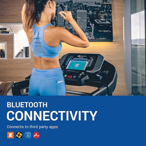 Xterra Fitness Sport Series Premium Premium Smart Smart ، وسرعة المقود وعناصر التحكم في المنحدر ، وتسليم تشغيل XTRASOFT الكبير ، والبلوتوث المدمج في FTMS مع تطبيق XTERRA+ اللياقة البدنية in Kuwait