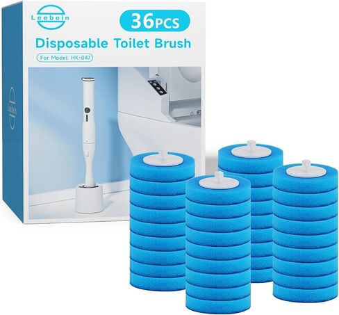 Electric Toilet Brush and Holder Set, Leebein 10 in 1 Electric Toilet Bowl Cleaning Kit with Replaceable Brushes, Nylon and Silicone Toilet Brush, 6 Refills Disposable Cleaner Brush, 2 Crevice Brushes in Saudi Arabia