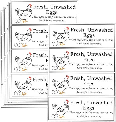 Unwashed Egg Carton Tag Stickers Farm Fresh Chicken Eggs Cartons Labels Egg Stickers Eggs Packaging Sticker Chicken Egg Cartons Sticker for Organizing, Stock Management 500 Pcs in Saudi Arabia