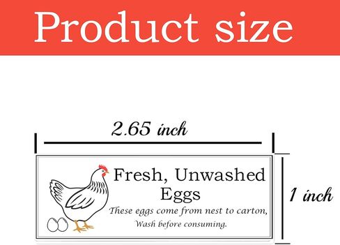 Unwashed Egg Carton Tag Stickers Farm Fresh Chicken Eggs Cartons Labels Egg Stickers Eggs Packaging Sticker Chicken Egg Cartons Sticker for Organizing, Stock Management 500 Pcs in Saudi Arabia