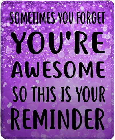 Inspirational Quote Mouse Pad, Sometimes You Forget You’re Awesome So This is Your Reminder Motivational Mouse Pad for Women, Non-Slip Rubber Base and Stitched Edge MousePads for Office Laptop, Pink in Saudi Arabia