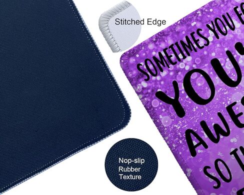 Inspirational Quote Mouse Pad, Sometimes You Forget You’re Awesome So This is Your Reminder Motivational Mouse Pad for Women, Non-Slip Rubber Base and Stitched Edge MousePads for Office Laptop, Pink in Saudi Arabia