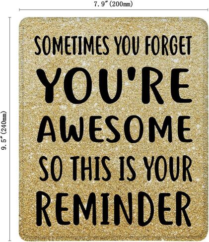 Inspirational Quote Mouse Pad, Sometimes You Forget You’re Awesome So This is Your Reminder Motivational Mouse Pad for Women, Non-Slip Rubber Base and Stitched Edge MousePads for Office Laptop, Pink in Saudi Arabia
