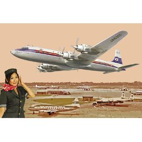 Roden DC-7C Japan Airlines Airplane Model Kit