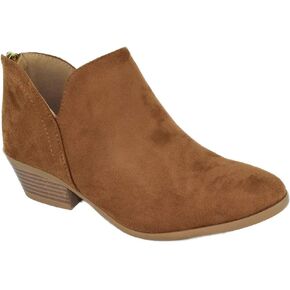 Soda Women Small Short Heel Ankle Boots Back Zipper Booties Side Cutout MAFIC