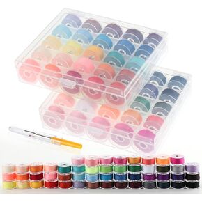 Ilauke 50 PCS Probbins خياطة خيط مع CASE و 100 PCS الإبر آلة الخياطة